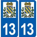 13 Meyreuil logo ville autocollant plaque sticker