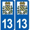 13 Meyreuil logo ville autocollant plaque sticker