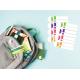 Lot de 24 étiquettes fluo multi-usage divers format autocollant sticker logo65
