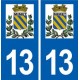 13 Meyreuil logo ville autocollant plaque sticker