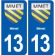 13 Mimet logo ville autocollant plaque sticker