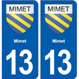 13 Mimet logo ville autocollant plaque sticker