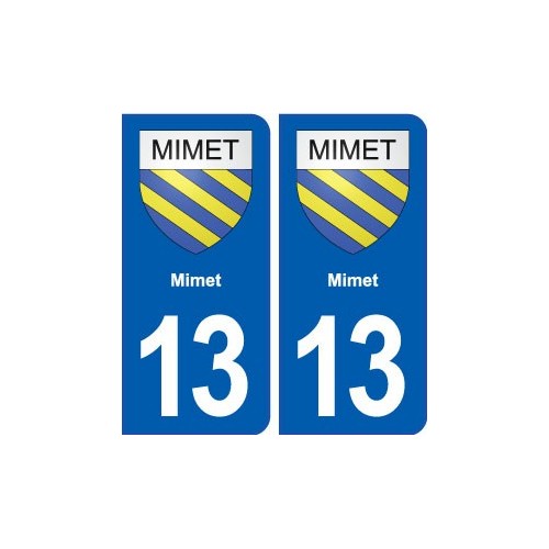 13 Mimet logo ville autocollant plaque sticker