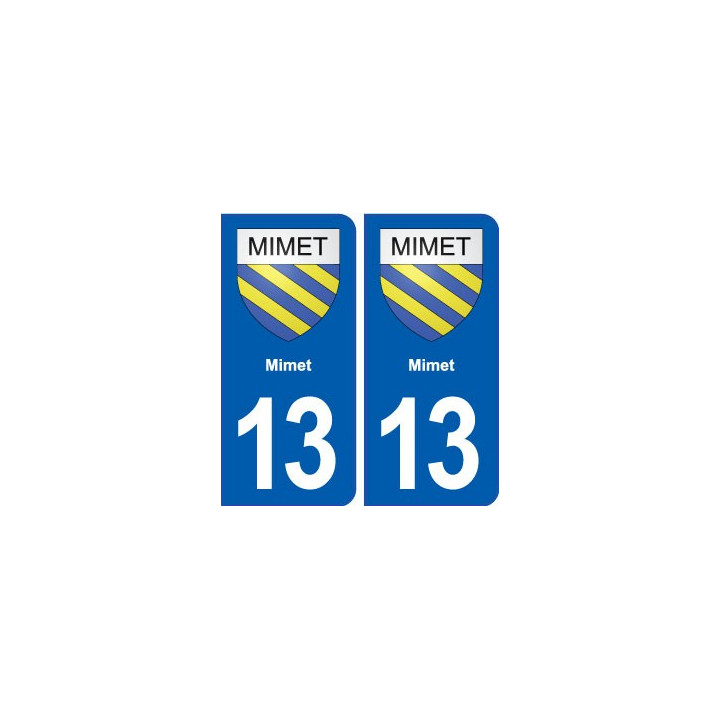 13 Mimet logo ville autocollant plaque sticker