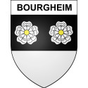 Bourgheim Sticker wappen, gelsenkirchen, augsburg, klebender aufkleber