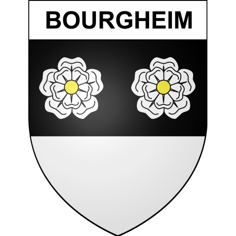 Bourgheim Sticker wappen, gelsenkirchen, augsburg, klebender aufkleber