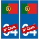 Portugal numéro choix autocollant plaque