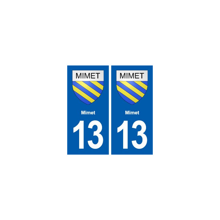 13 Mimet logo ville autocollant plaque sticker