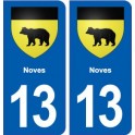 13 Mimet blason ville autocollant plaque sticker