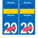 Ukraine Ukraina sticker numéro département au choix autocollant plaque immatriculation auto