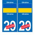 Ukraine Ukraina sticker numéro département au choix autocollant plaque immatriculation auto