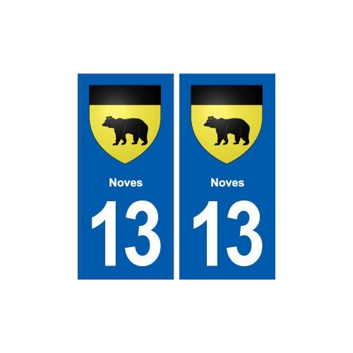 13 Mimet blason ville autocollant plaque sticker