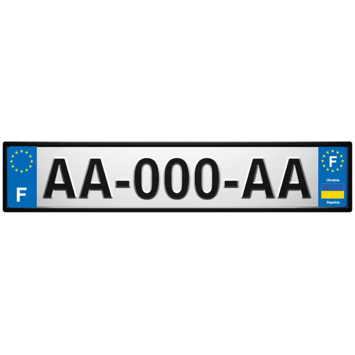 F Europe Ukraine autocollant plaque