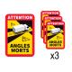 Angles morts bus camping car sticker autocollant 36