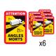Angle mort sticker modèle Camion OU Bus choix du lot autocollant auto transport