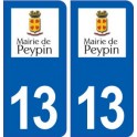 13 Noves logo ville autocollant plaque sticker