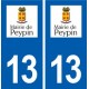 13 Noves logo ville autocollant plaque sticker