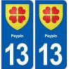 13 Peypin logo ville autocollant plaque sticker