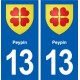 13 Peypin logo ville autocollant plaque sticker