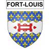 Fort-Louis Sticker wappen, gelsenkirchen, augsburg, klebender aufkleber