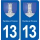 13 Peypin blason ville autocollant plaque sticker