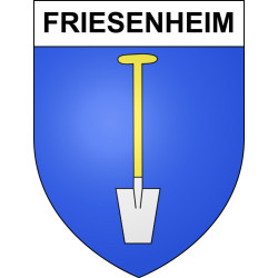 Pegatinas escudo de armas de Friesenheim adhesivo de la etiqueta engomada