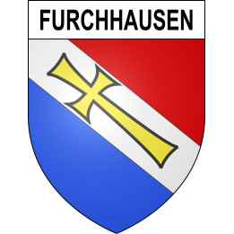 Pegatinas escudo de armas de Furchhausen adhesivo de la etiqueta engomada