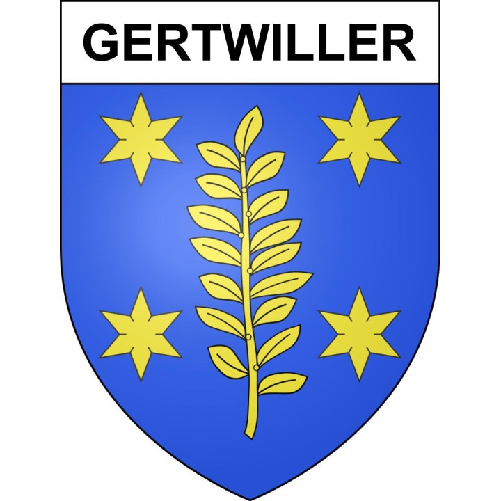 Pegatinas escudo de armas de Gertwiller adhesivo de la etiqueta engomada