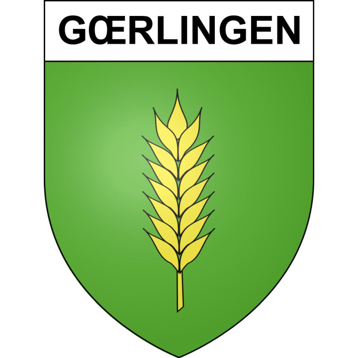 Pegatinas escudo de armas de Gœrlingen adhesivo de la etiqueta engomada