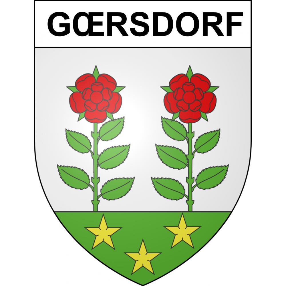 Pegatinas escudo de armas de Gœrsdorf adhesivo de la etiqueta engomada