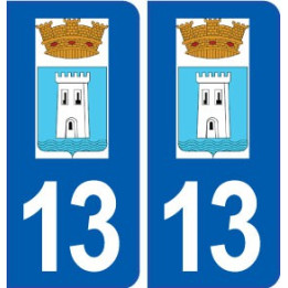 13 Peyrolles-en-Provence blason ville autocollant plaque sticker