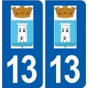 13 Peyrolles-en-Provence logo ville autocollant plaque sticker