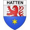 Hatten Sticker wappen, gelsenkirchen, augsburg, klebender aufkleber