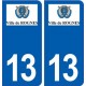 13 Peyrolles-en-Provence logo ville autocollant plaque sticker