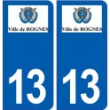 13 Peyrolles-en-Provence logo ville autocollant plaque sticker