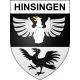 Pegatinas escudo de armas de Hinsingen adhesivo de la etiqueta engomada
