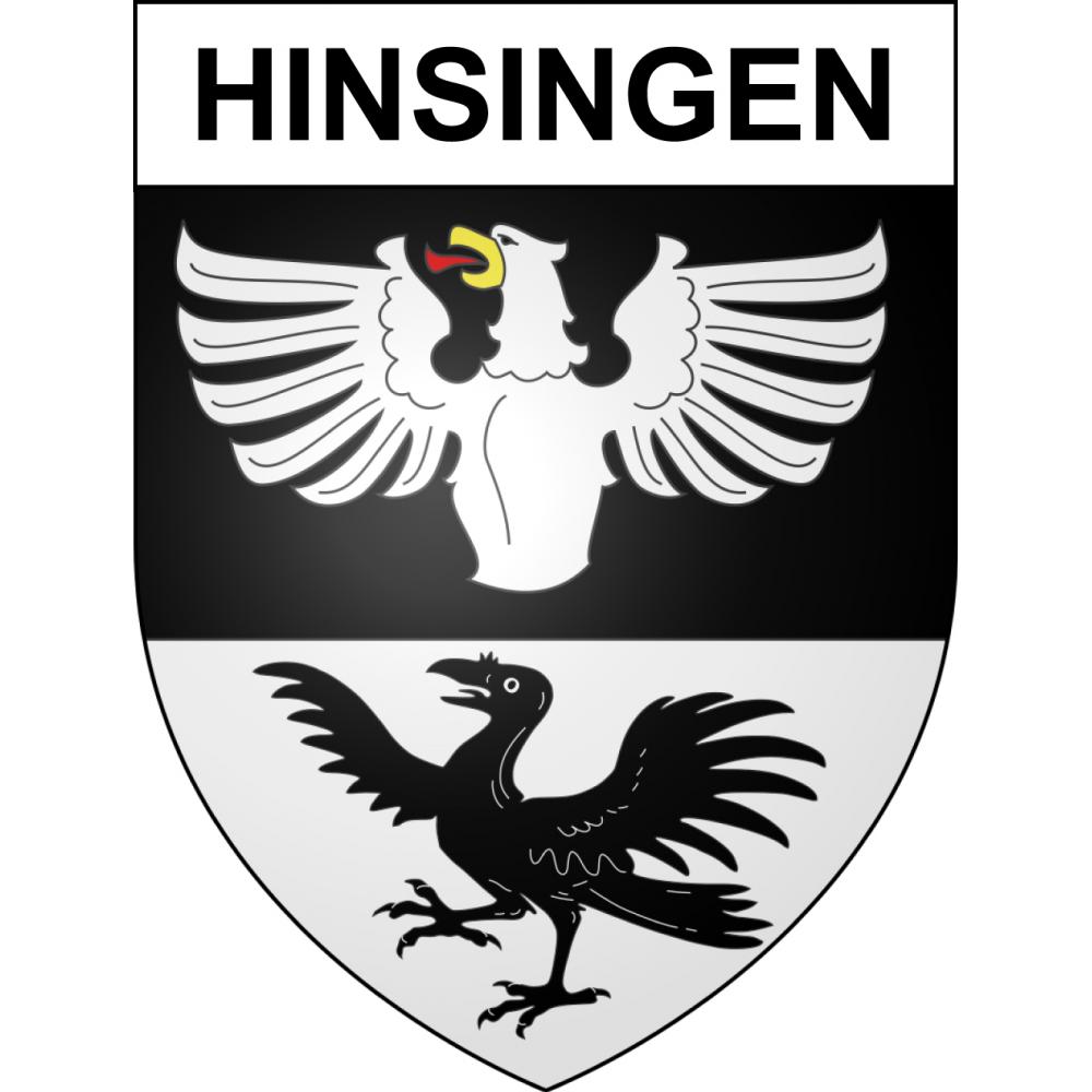 Hinsingen 67 ville sticker blason écusson autocollant adhésif