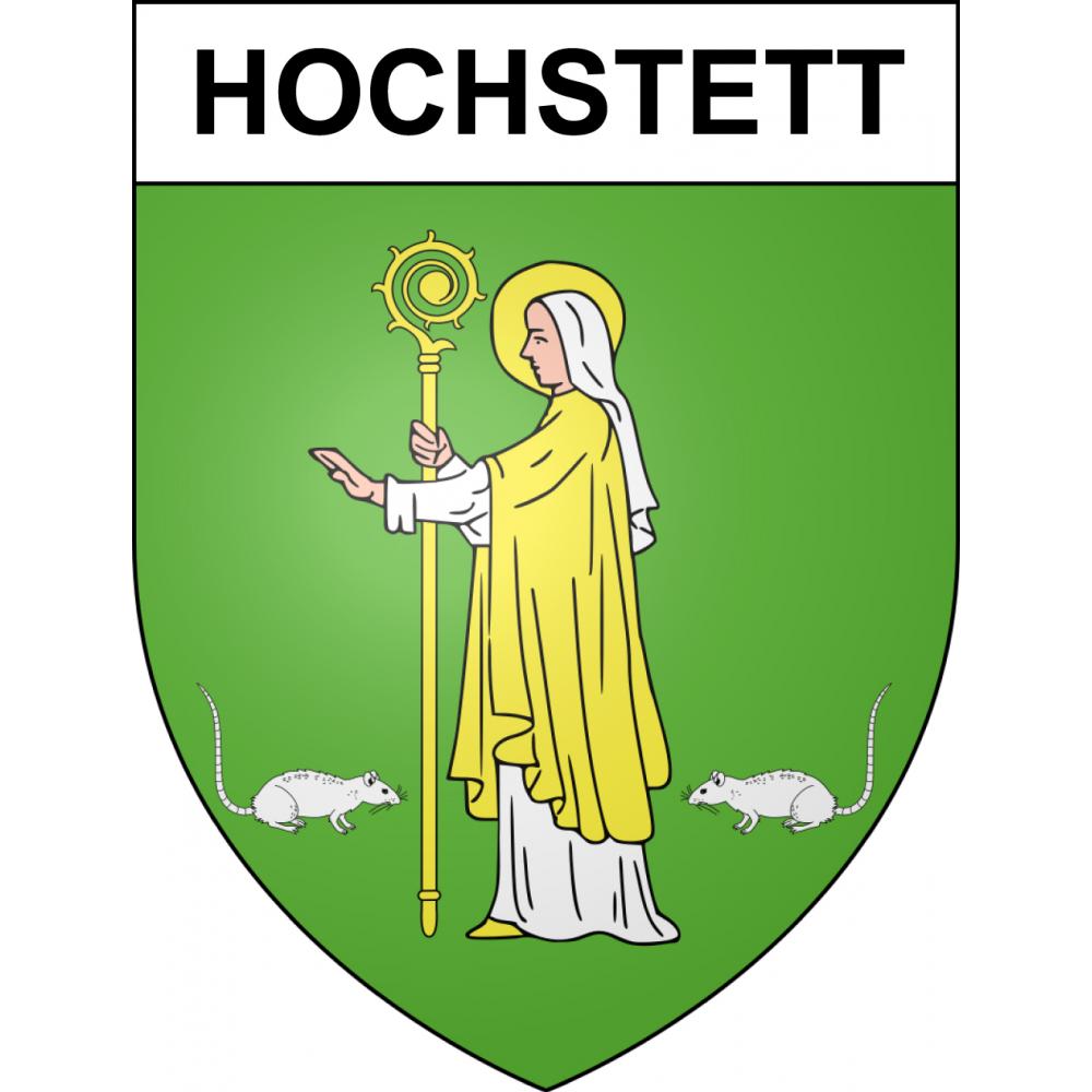 Pegatinas escudo de armas de Hochstett adhesivo de la etiqueta engomada