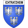 Ichtratzheim 67 ville sticker blason écusson autocollant adhésif