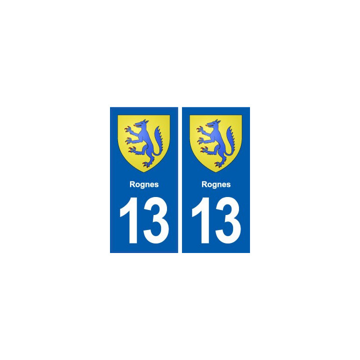 13 Rognes logo ville autocollant plaque sticker