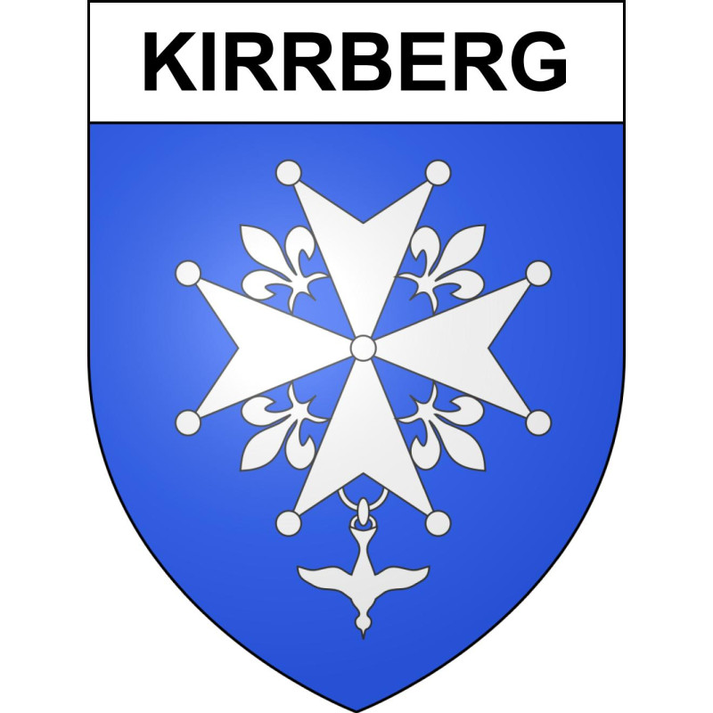 Pegatinas escudo de armas de Kirrberg adhesivo de la etiqueta engomada