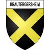 Pegatinas escudo de armas de Krautergersheim adhesivo de la etiqueta engomada