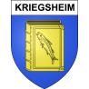 Pegatinas escudo de armas de Kriegsheim adhesivo de la etiqueta engomada