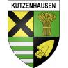 Pegatinas escudo de armas de Kutzenhausen adhesivo de la etiqueta engomada