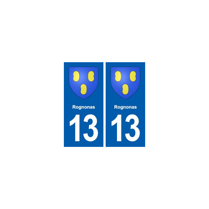 13 Rognes blason ville autocollant plaque sticker