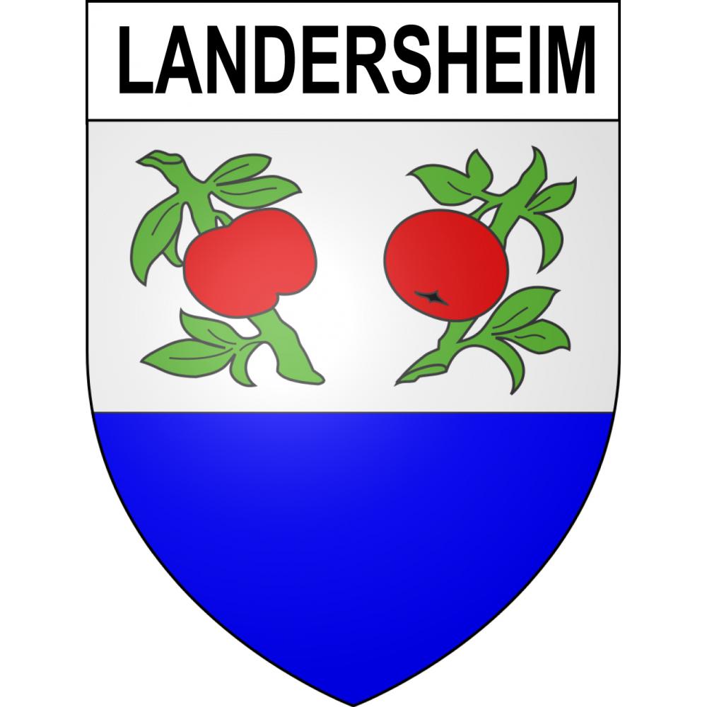 Landersheim 67 ville sticker blason écusson autocollant adhésif