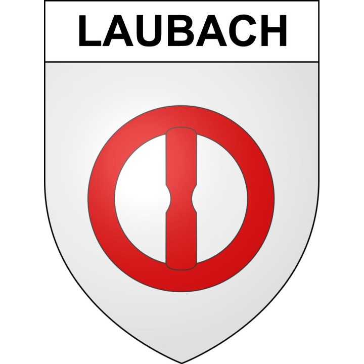 Pegatinas escudo de armas de Laubach adhesivo de la etiqueta engomada