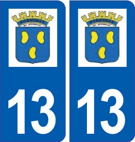 Logo 13 Rognonas logo ville autocollant plaque sticker arrondis Angles 