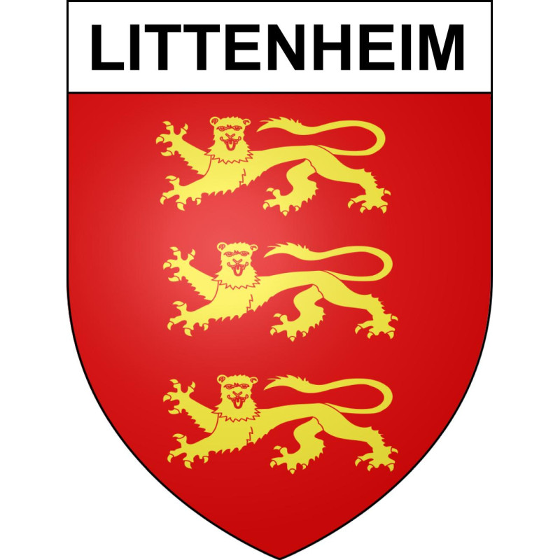Littenheim Sticker wappen, gelsenkirchen, augsburg, klebender aufkleber
