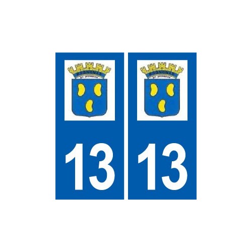 13 Rognonas blason ville autocollant plaque sticker